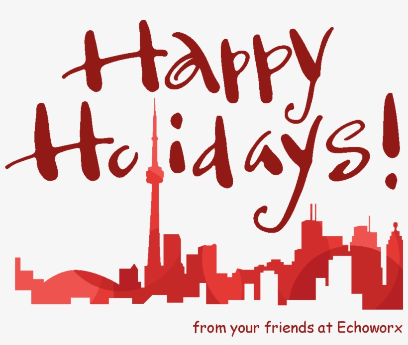 Happy Holidays From All Of Us @echoworx - Calligraphy, transparent png