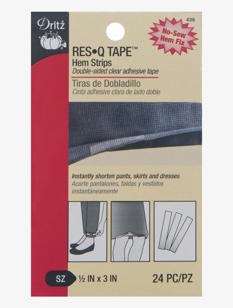 Res-q Tape Hem Strips - Paper, transparent png