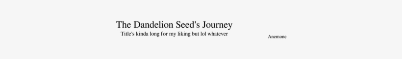 The Dandelion Seed's Journey Sheet Music For Flute, - Sheet Music, transparent png
