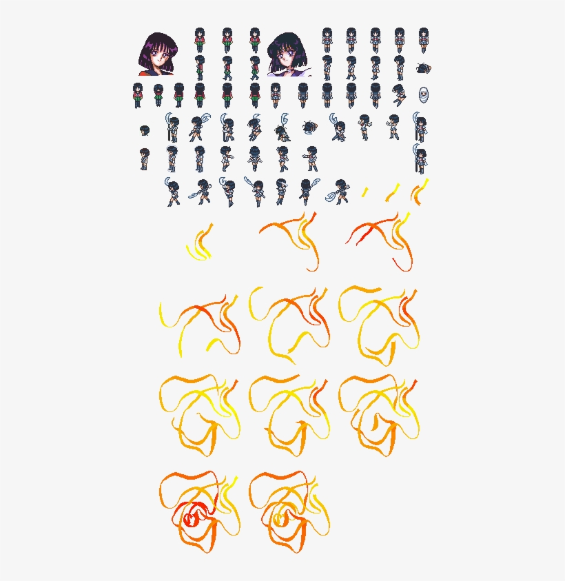 Photo Sailormoonanotherstory Tomoehotaru Sheet - Sprites, transparent png