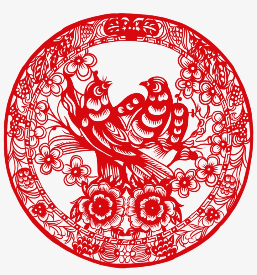 Taglio Dipinto A Mano Carta Dipinta Inferriate Dipinte - Chinese New Year, transparent png