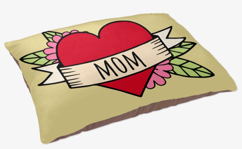 Mom Tattoo Dog Bed - Heart, transparent png