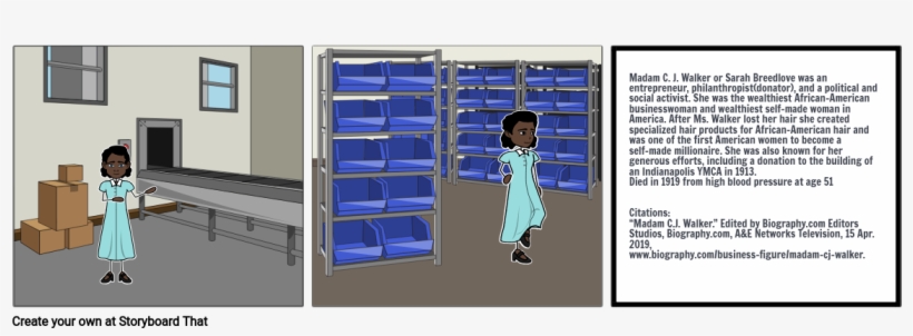 Madam C - J - Walker - Kensuke's Kingdom Story Board, transparent png