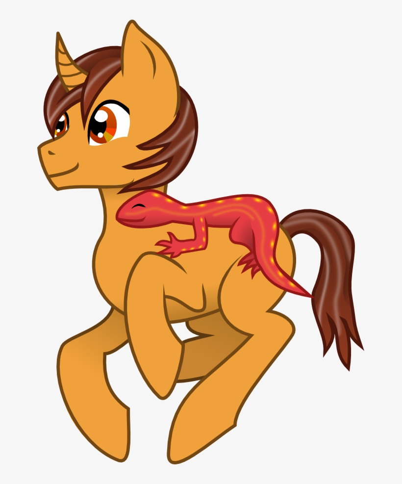 Sketchy Brush, Brown Eyes, Brown Mane, Lizard, Male, - Cartoon, transparent png