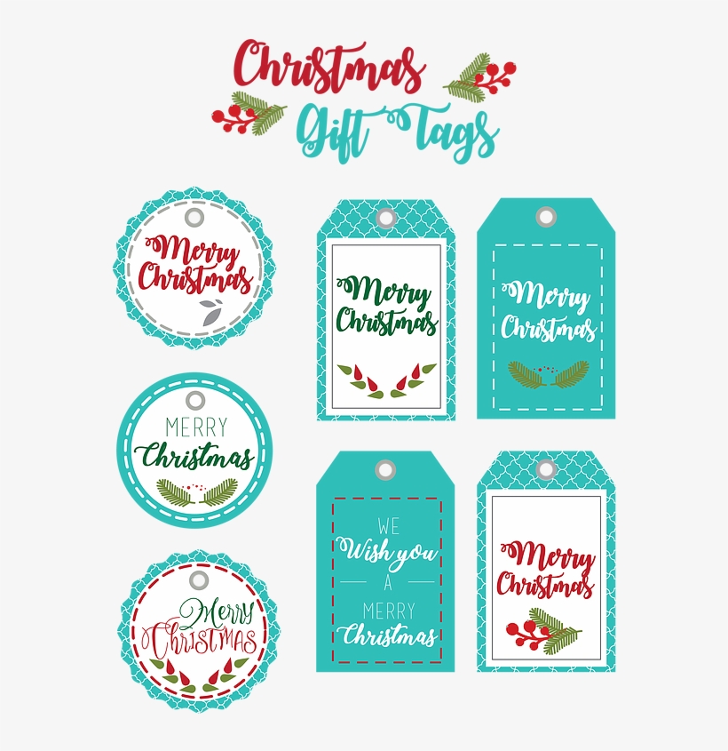 With You These Cute Christmas Gift Tags - Illustration, transparent png