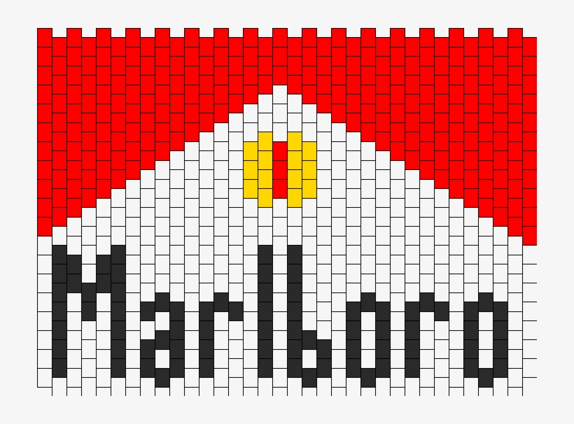 8bit Marlboro Red Bead Pattern I'm In - Illustration, transparent png