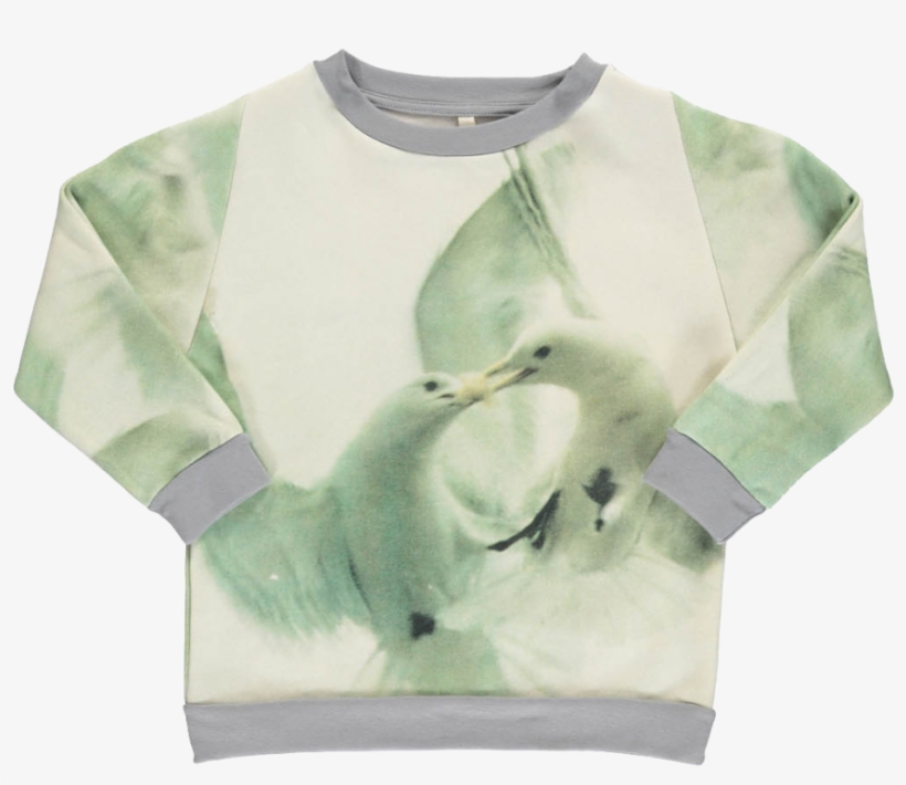 Popupshop Loose Sweat White Birds - Long-sleeved T-shirt, transparent png