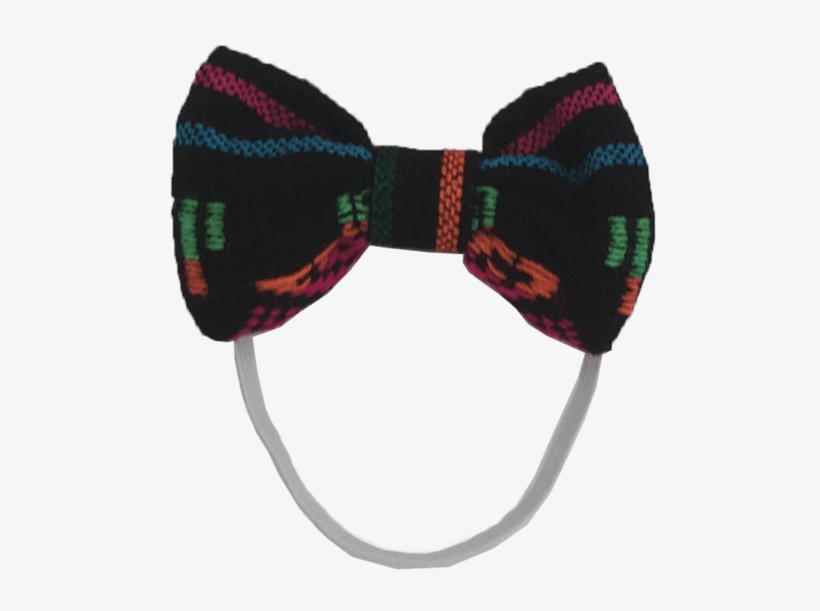 Moño Negro Flores - Tartan, transparent png