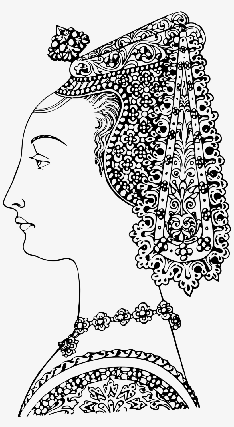 This Free Icons Png Design Of Lady With Ornate Headdress, transparent png