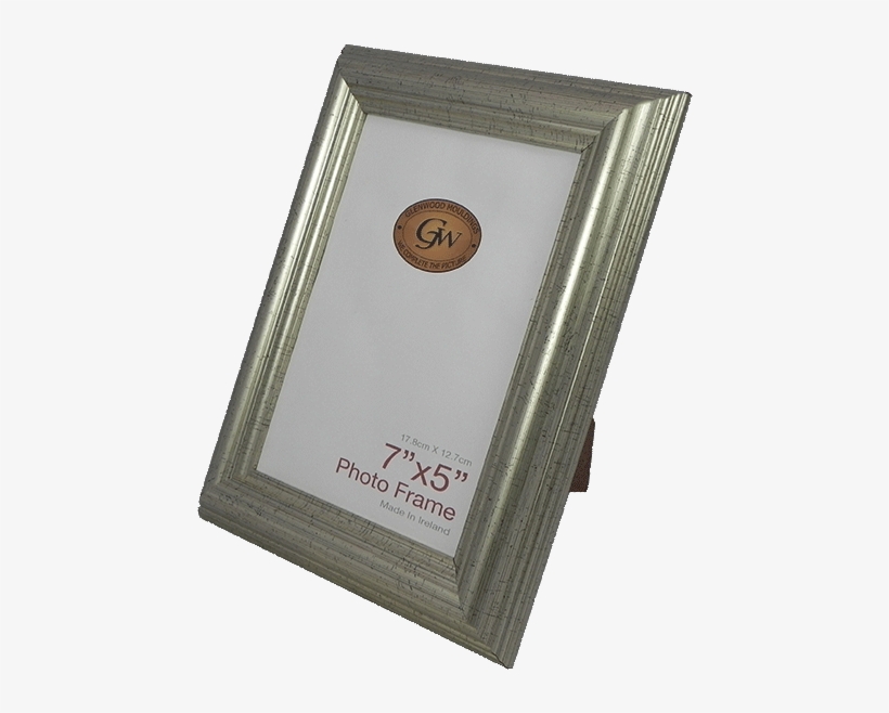 Silver Plastic Photo Frame - Gold Frame, transparent png