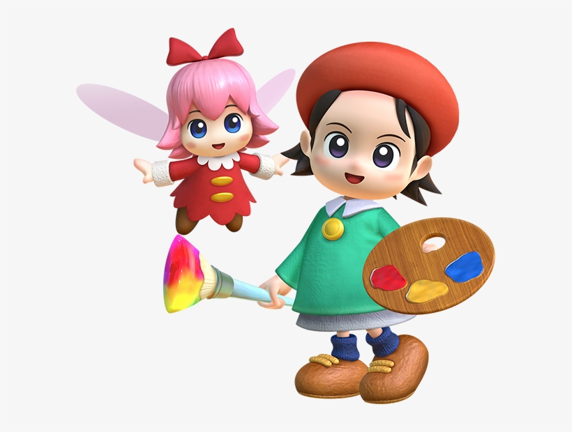 Adeleine And Ribbon - Adeleine Kirby Star Allies, transparent png
