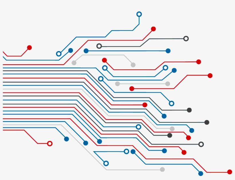 Línea De Circuito - Circuit Background Vector, transparent png