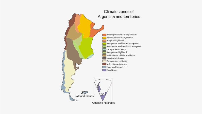 Climate Of Argentina - Argentina Climate Zones Map, transparent png