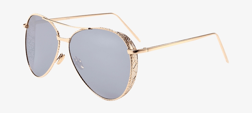 Vintage Metal Frame Carved Pilot Sunglasses - Cheap Women Sunglasses Vintage Metal Frame Carved Pilot, transparent png