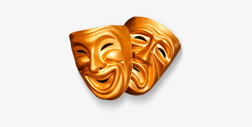 Mask - Theatre Mask Gold, transparent png
