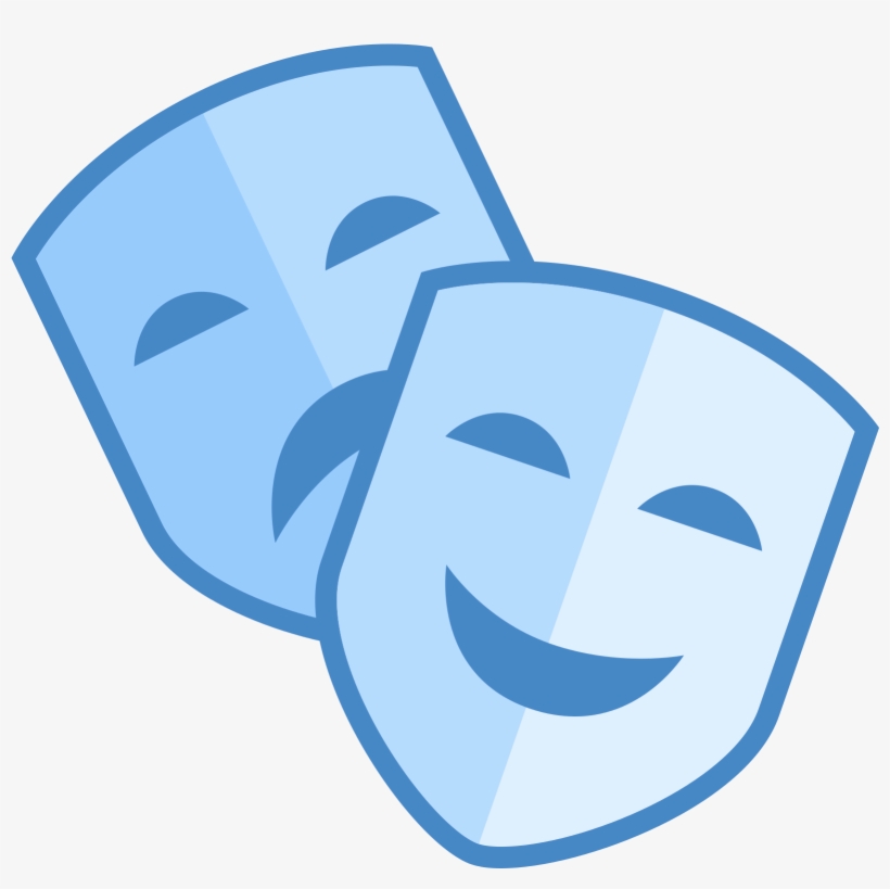 Theatre Clipart Mask Icon Theatre Masks Blue Png 1600x1600 PNG