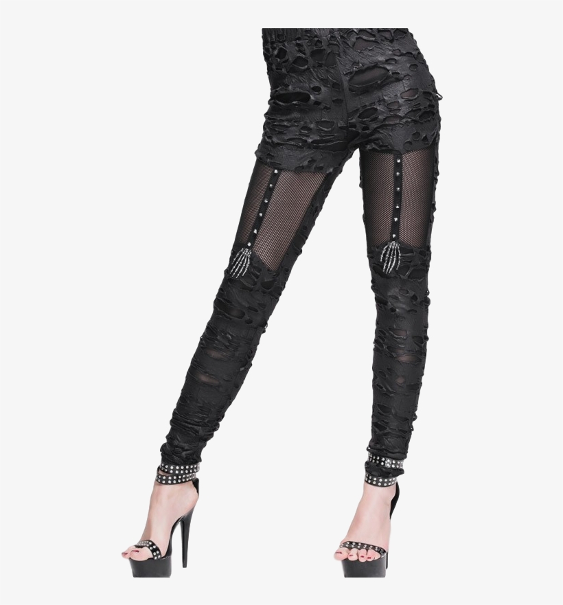 Ripped Fishnet Womens Legging - Trousers, transparent png