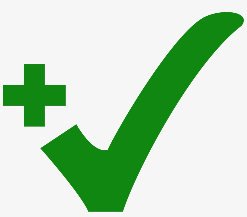 Green Check Plus - Check Plus Clipart, transparent png