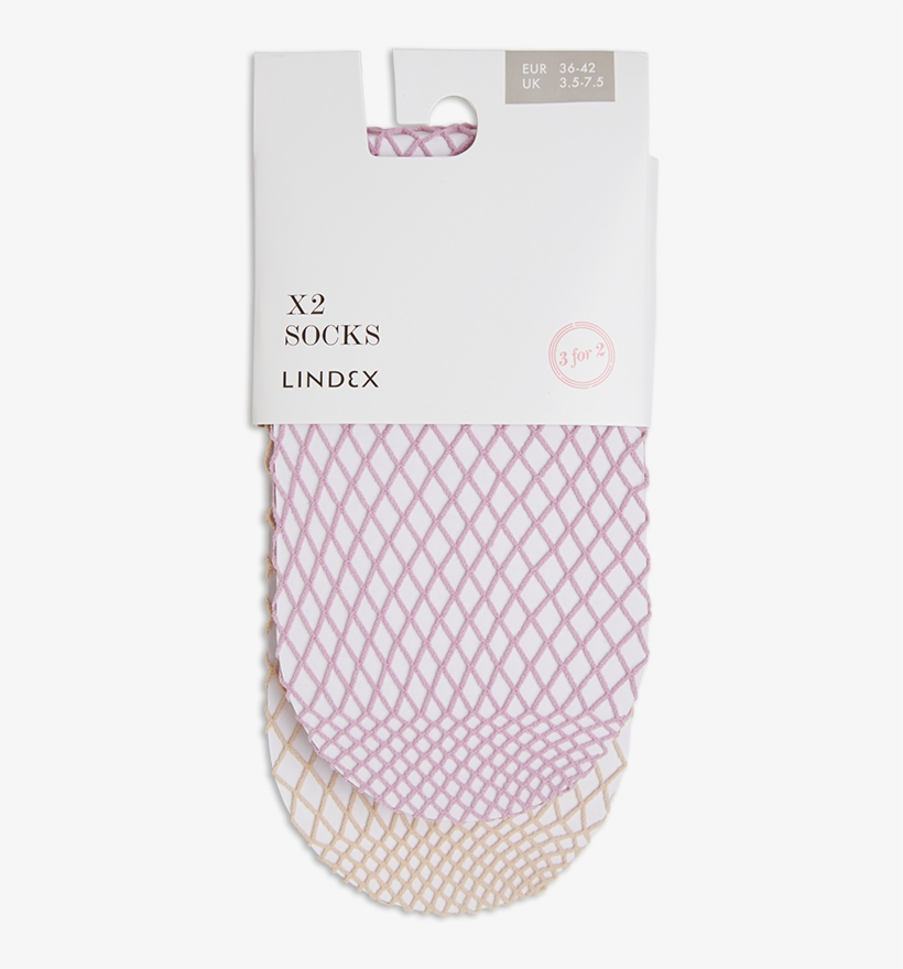 2-pack Fishnet Socks Lilac - Sock, transparent png