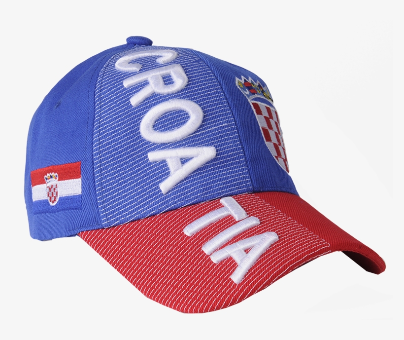Blue Croatia 3d Embroidery Hat - Croatia Hat, transparent png