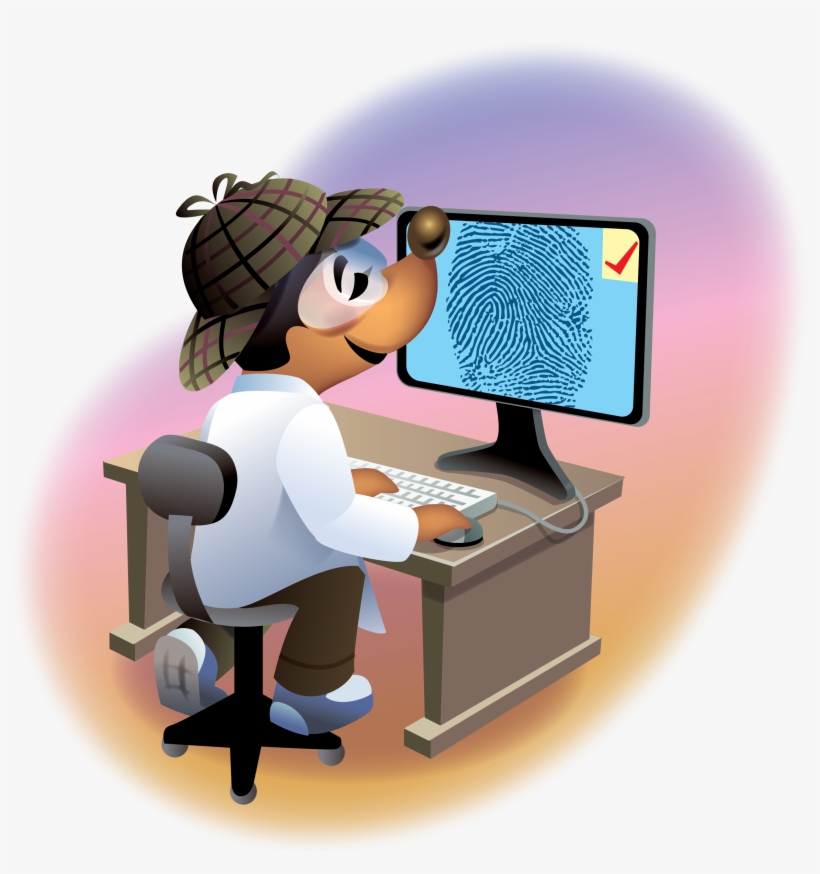 Mole Finger Print Testing - Mole Using A Computer, transparent png