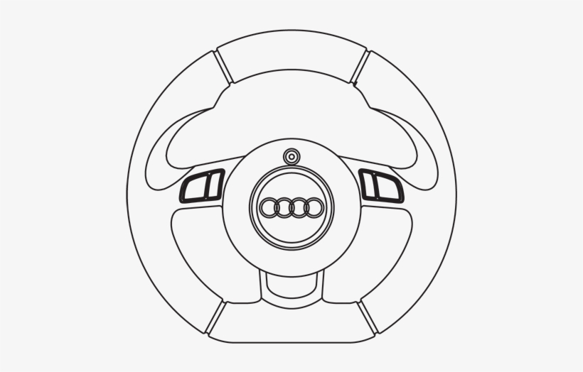 Audi Steering Wheel Front White Steering Wheel Png 500x500 PNG