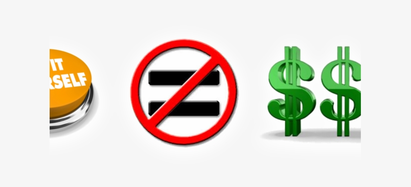 Do It Yourself Websites Do Not Equal Easy Money - Dollar Signs, transparent png