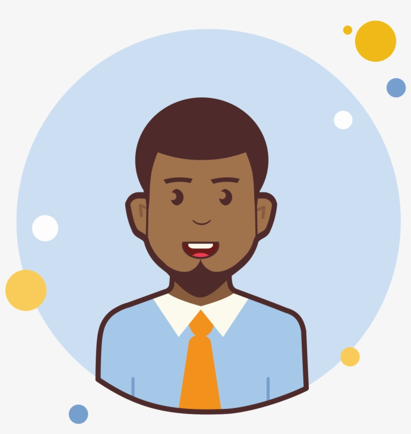 Hombre Con Corbata Naranja Icon - Man, transparent png