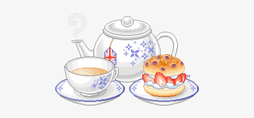 Teacup Drawing Aesthetic - Scones And Tea Drawing, transparent png