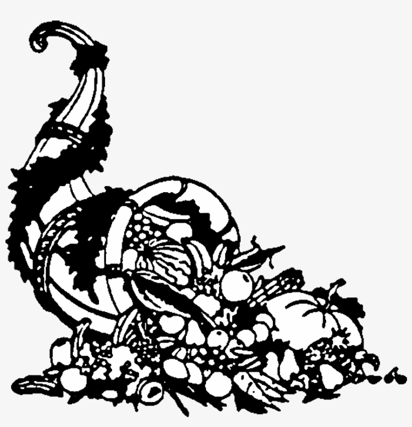 Cornucopia Or Horn Of Plenty Clipart - Peace: Thanksgiving Cards - Box Of 10 Cards, transparent png