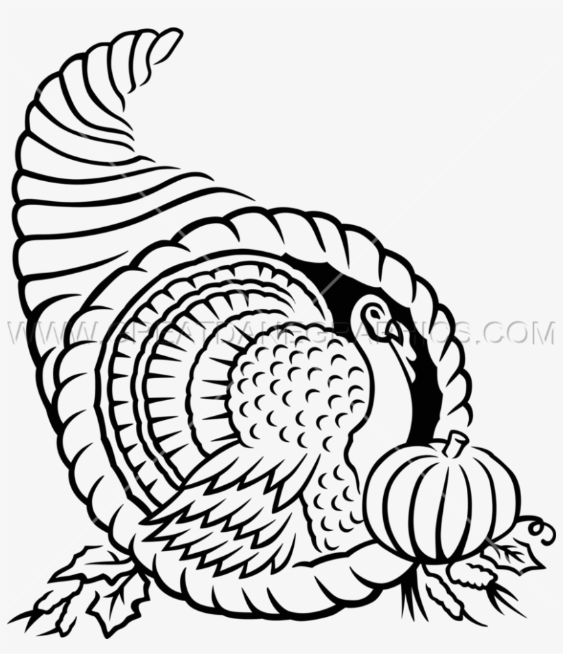 Picture Library Library Production Ready Artwork For - Black And White Cornucopia No Background, transparent png