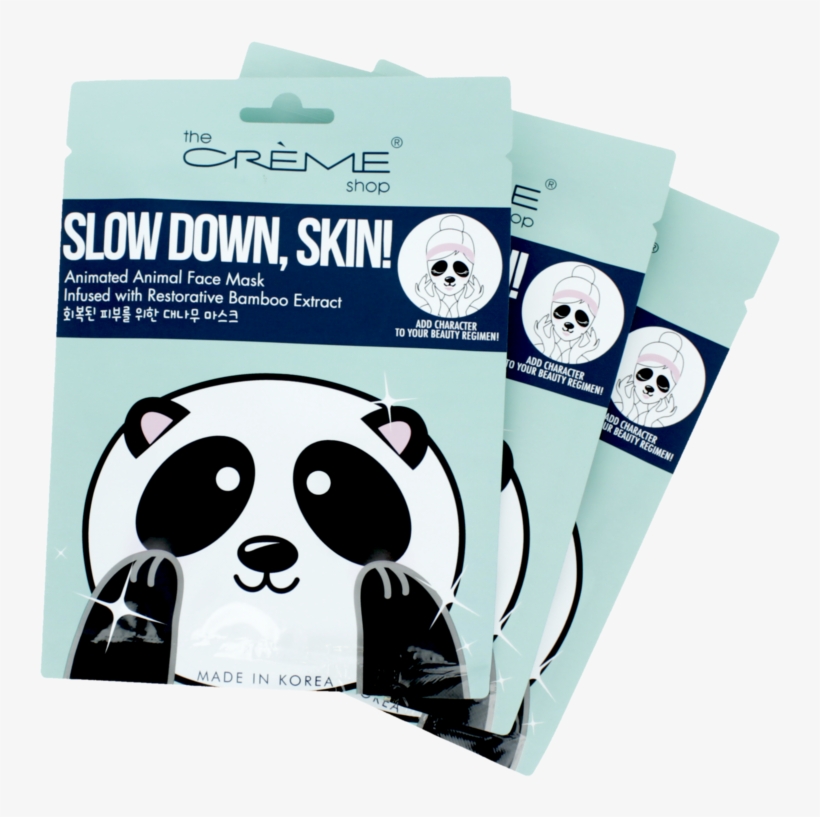 3 Piece Value Set - Creme Shop - Slow Down Skin Animated Animal Face Sheet, transparent png