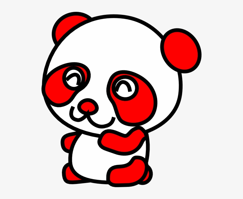 Face Clipart Red Panda - Red And White Panda, transparent png