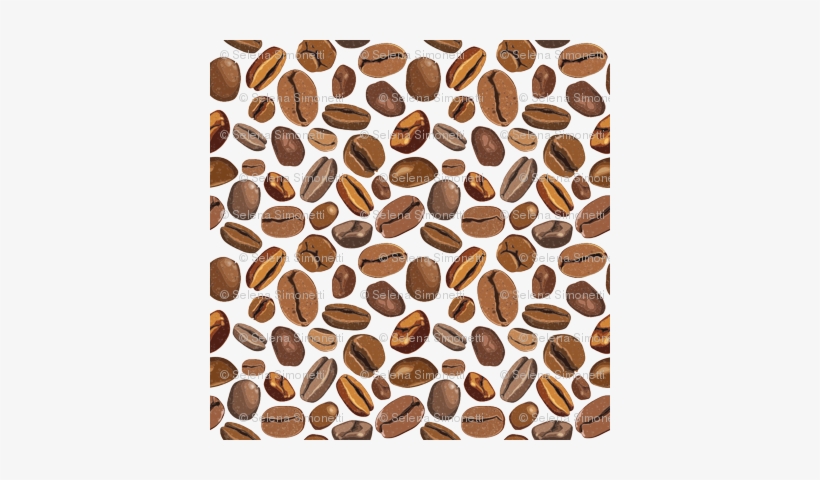 Coffee Bean Rain - Fun Coffee Bean Design Gold Cufflinks, Floral White/peach, transparent png
