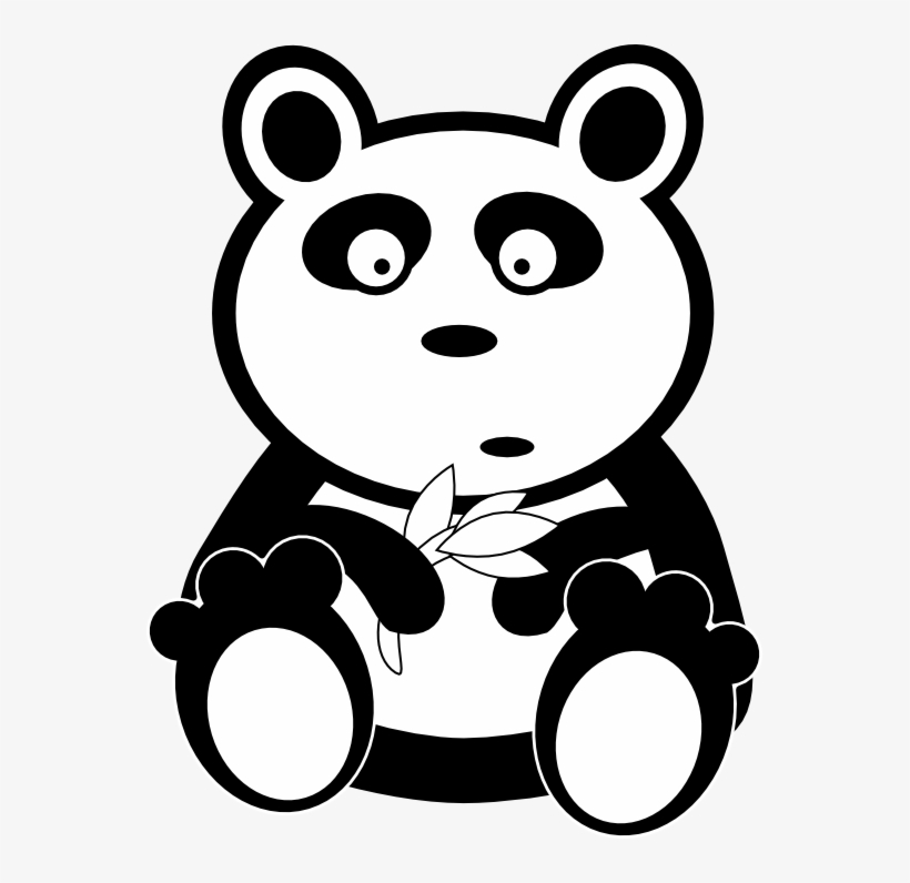 Graphic Library Stock Clip Art - Panda Clipart Black And White, transparent png