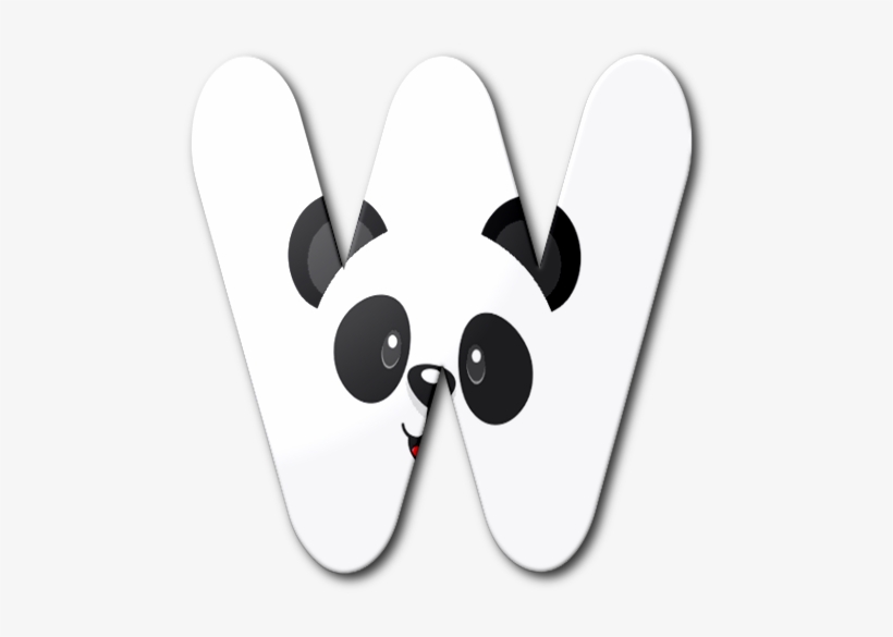 Panda Bear Face Alfabeto W - Alfabeto Urso Panda, transparent png