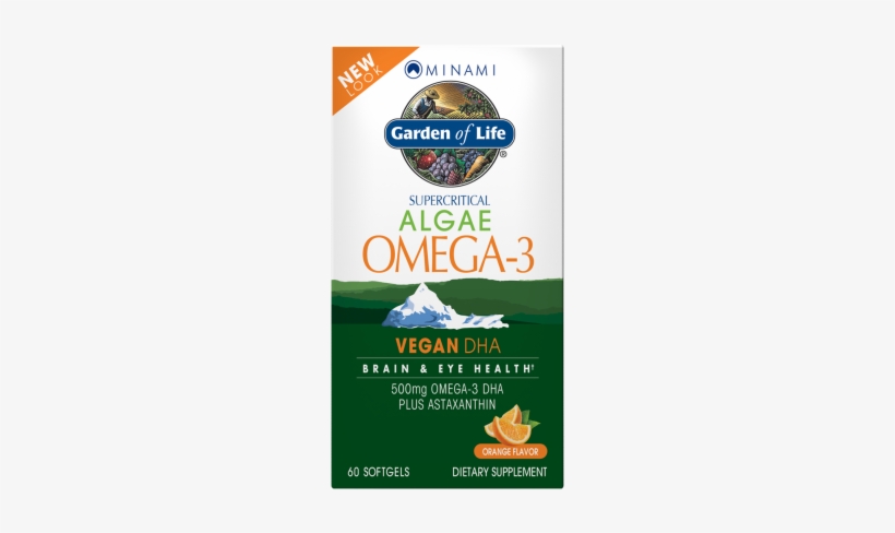 5425018610907 - Minami Algae Omega-3 Vegan Dha Orange - 60 Softgels, transparent png