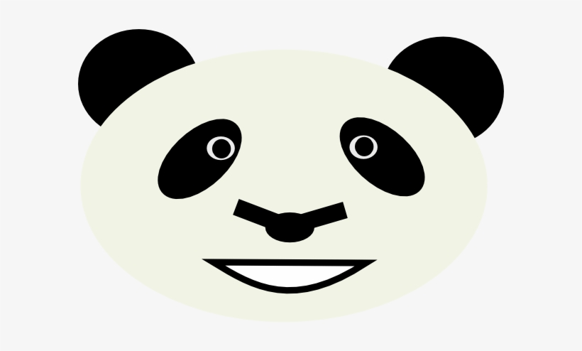 Clipart Panda Face - Giant Panda, transparent png