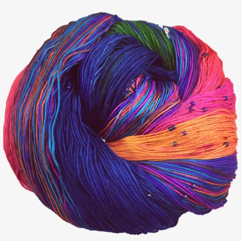 Hand Beaded Silk Yarn - Yarn, transparent png
