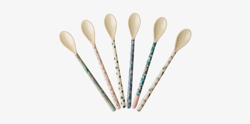 Single Melamine Latte Spoon In 6 Assorted Boogie Prints - Latte Macchiato Löffel, transparent png