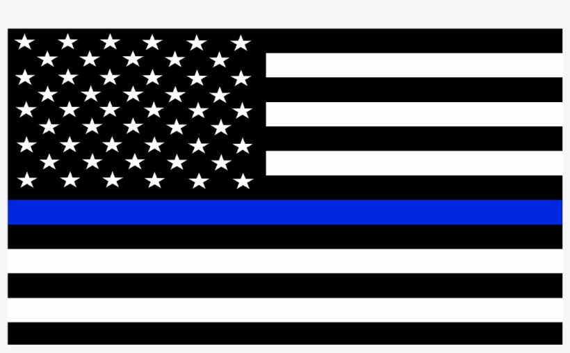 Thin Blue Line Flag Decals - Trump Coloring Flag Wrong, transparent png