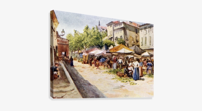 Colour Illustration From The Book France By Gordon - 20th Century Paintings Of French Markets, transparent png