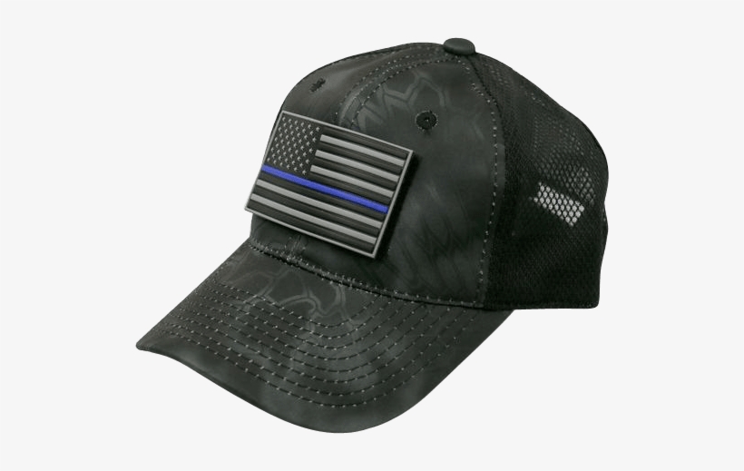 Thin Blue Line Black Kryptek Camo Hat With Patch - Black Patagonia Hat, transparent png