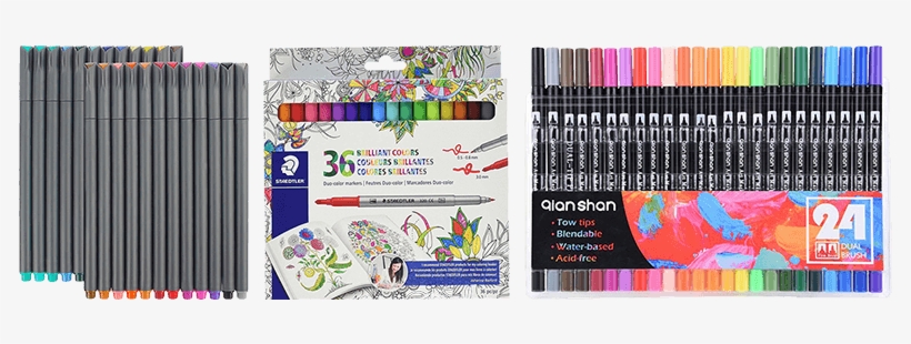 Quadcopter Reviews Best Markers For Coloring - Staedtler Duo Color Markers (320c36jblu) 36 Pc., transparent png