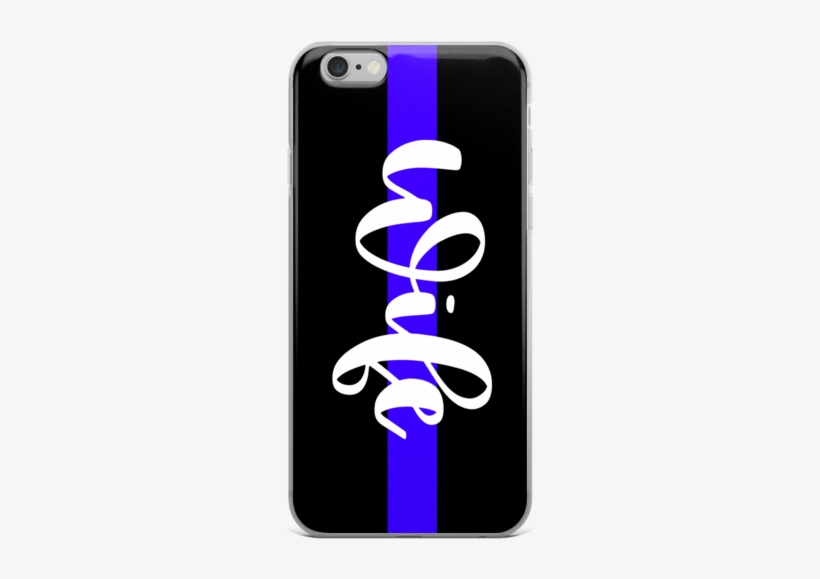 Thin Blue Line Wife Script Iphone Case - Iphone, transparent png