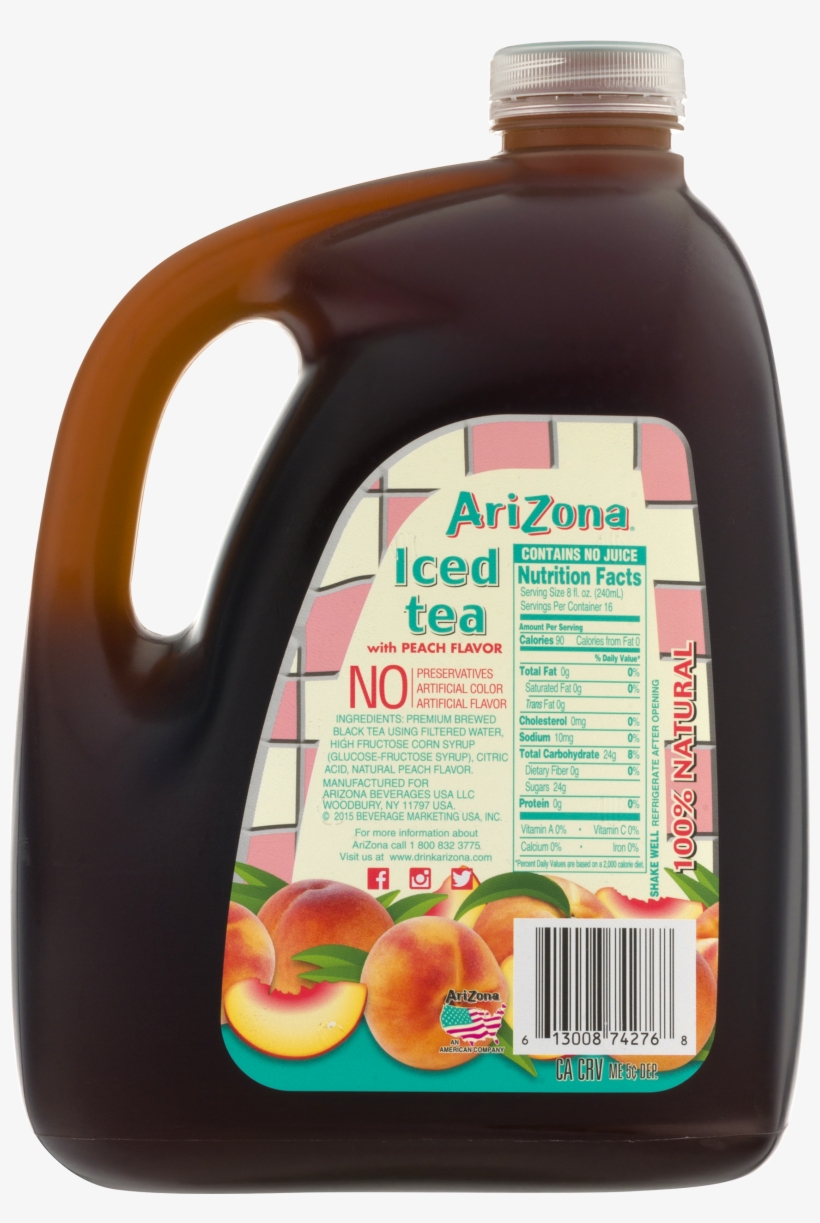 Arizona Sweet Tea Nutrition Facts, transparent png