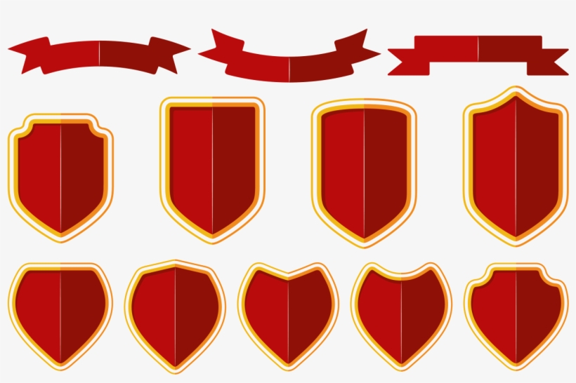 Ribbon Badge Free Vector Art - Blason Vector Png, transparent png