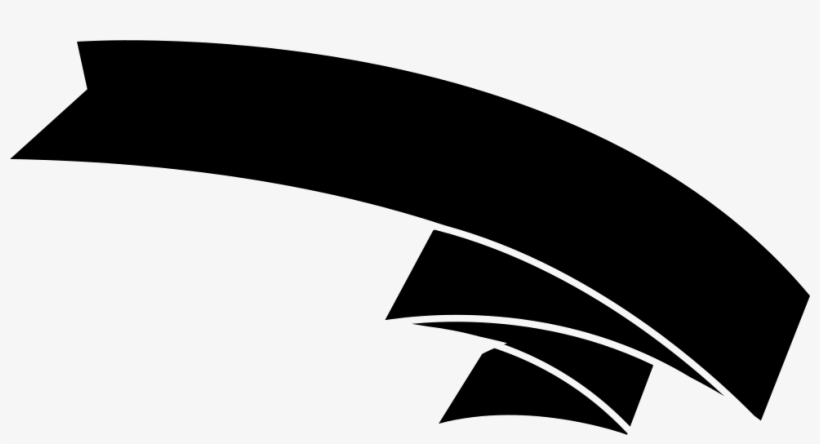 Png File - Ribbon Black White Png, transparent png