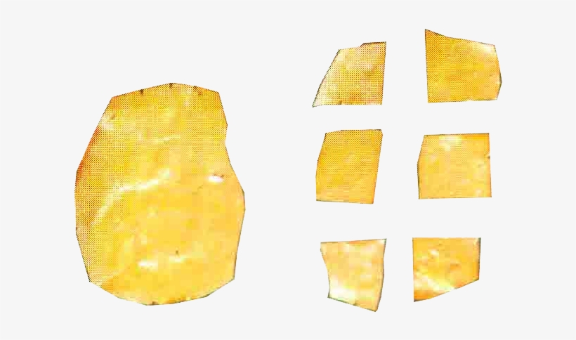 3 Cut Each Enlarged Gold Flake Into Six Equal Pieces - Wood, transparent png