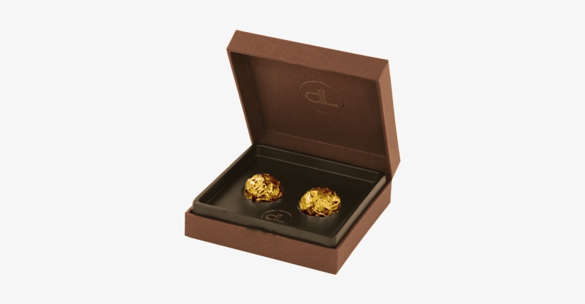 2 Chocolate Truffles With Pure Edible Gold - Delafee Chocolate, transparent png